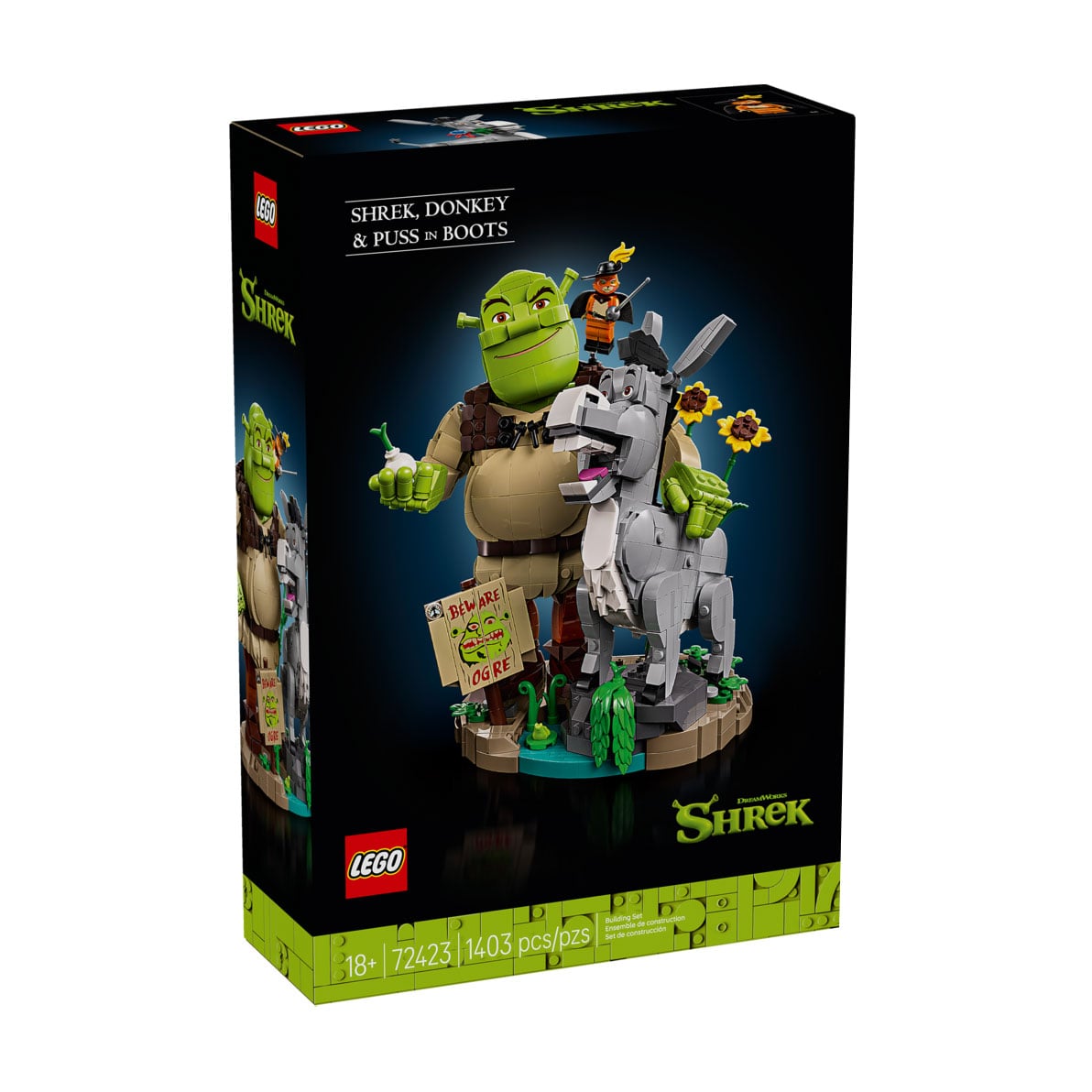 Конструктор LEGO Шрек, Віслюк і Кіт в чоботях, 1403 деталі, від 18 років (72423)