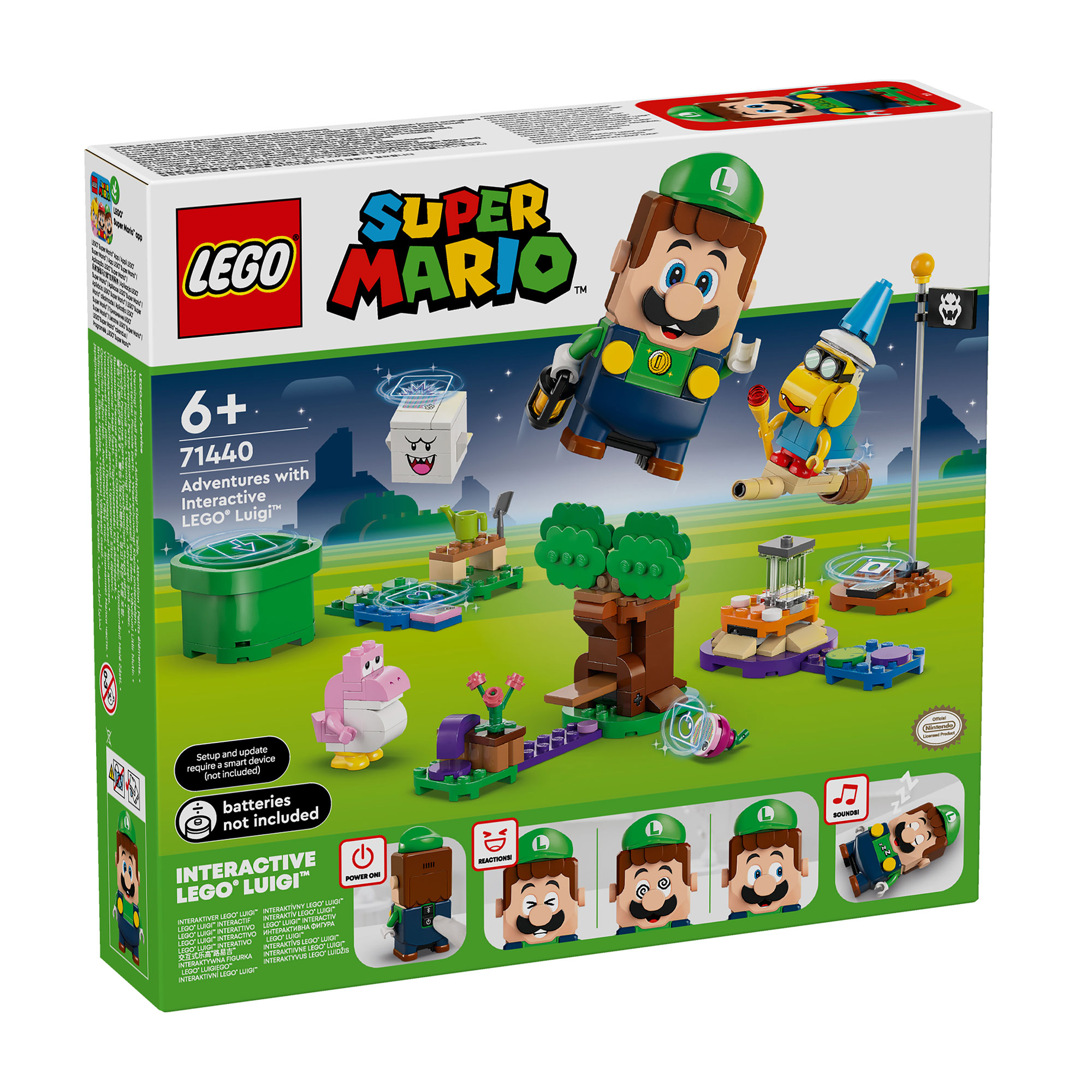 Конструктор LEGO Super Mario Пригоди з інтерактивною LEGO Луїджі, 210 деталей, від 6 років (71440)